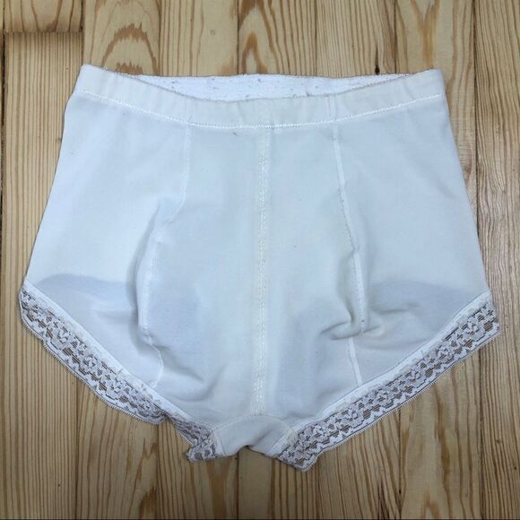 Vintage Adonna Silky Nylon Lycra Tan satin panties Bikini Culotte Size Large L - Picture 4 of 6